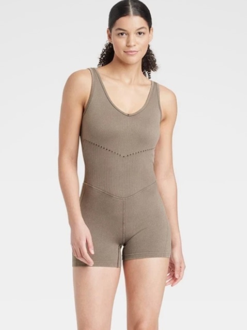 JoyLab seamless Taupe bodysuit Size XL New with tag